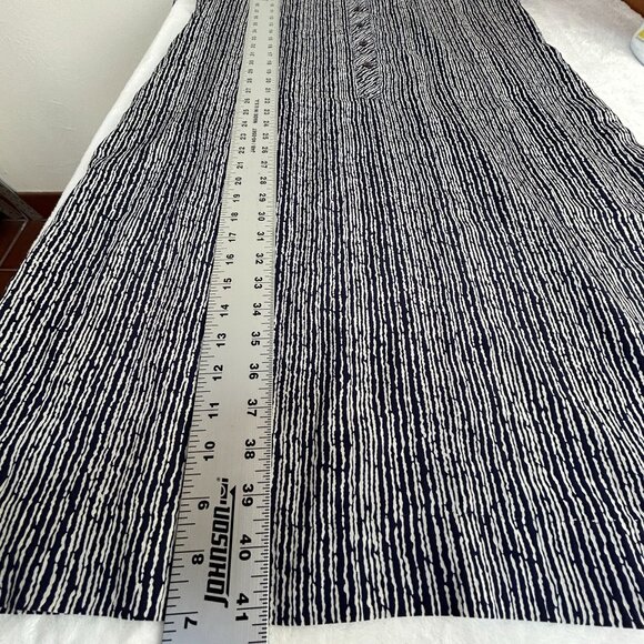 Vintage 80s Schrader Sport Womens Striped Midi Shirt Dress Size 16 Navy/White - Picture 6 of 6